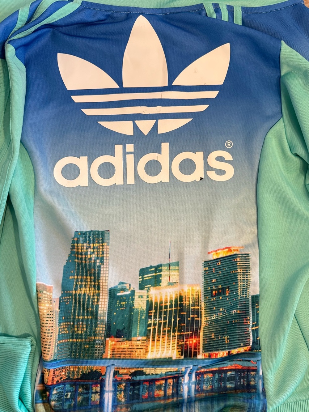 Adidas Originals Miami Print Europa Track Jacket S - Picture 3 of 17